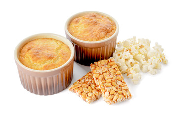 Traditional food for Festa Junina (June Festival) on white background