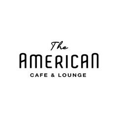 Vintage Retro Typeface logo design for  American Cafe and Lounge logo design template