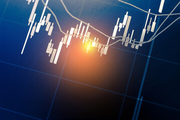 Forex market background, trading on the currency market Forex. Currency exchange rate for world currency: US Dollar, Euro, Frank, Yen. Financial, money, global finance, stock market background.	
