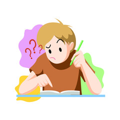 Flat and Modern Student Character