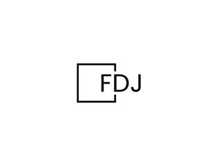 FDJ Letter Initial Logo Design Vector Illustration