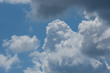 clouds in the blue july sky in Canada