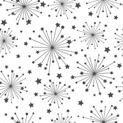 Seamless pattern texture with grey abstract star constellations.