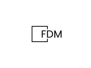 Fototapeta premium FDM Letter Initial Logo Design Vector Illustration