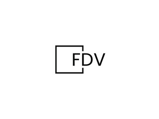FDV Letter Initial Logo Design Vector Illustration