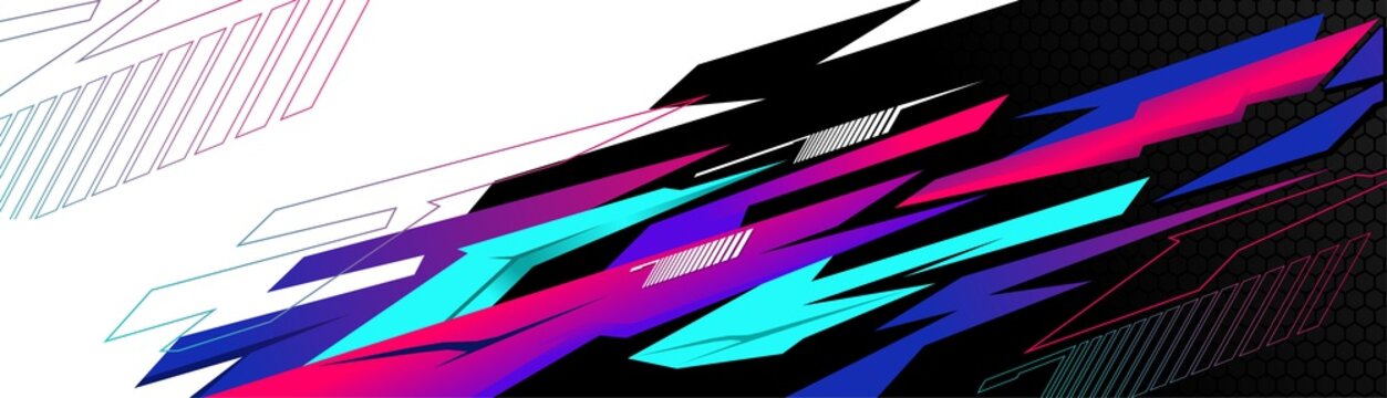abstract line background. Car decal design vector. Graphic abstract stripe  racing background kit designs for wrap vehicle, race car, rally, adventure  and livery Stock Vector | Adobe Stock
