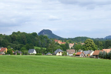 Fototapeta na wymiar Thürmsdorf in der Sächsischen Schweiz
