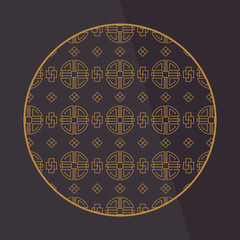 Chinese decoration elements. Frame, border or tiles with patterns.