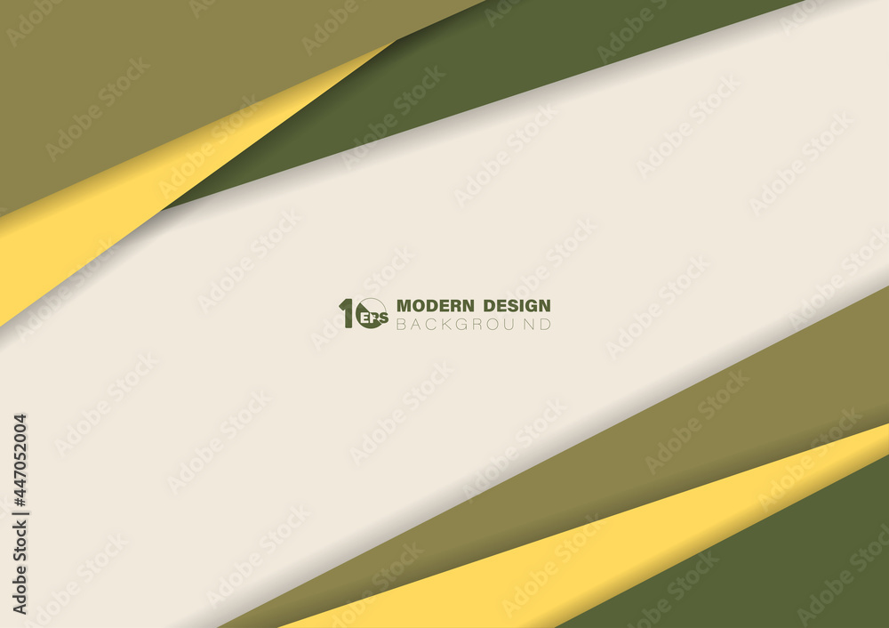 Poster abstract yellow and green color line template with shadow style artwork, copy space of text in cente
