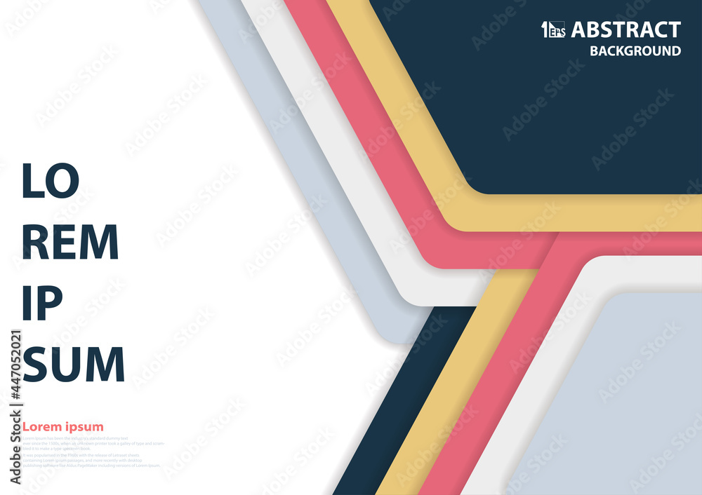 Poster abstract modern design of hexagonal pattern artwork. use for decorative template style background. i