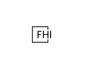 FHI Letter Initial Logo Design Vector Illustration