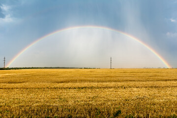 Rainbow during a storm