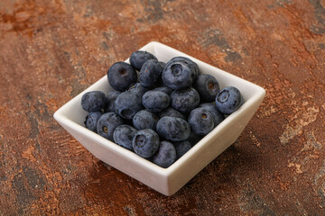 Ripe sweet tasty blueberries heap