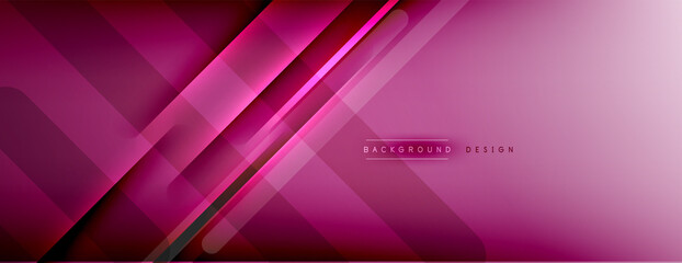 Abstract background - lines composition created with lights and shadows. Technology or business digital template. Trendy simple fluid color gradient abstract background with dynamic