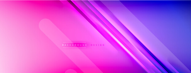 Abstract background - lines composition created with lights and shadows. Technology or business digital template. Trendy simple fluid color gradient abstract background with dynamic