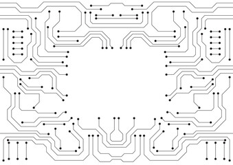 Circuit technology background with hi-tech digital data