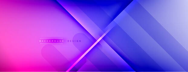 Abstract background - lines composition created with lights and shadows. Technology or business digital template. Trendy simple fluid color gradient abstract background with dynamic