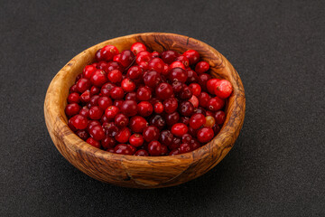 Sweet and tasty cranberry in the bowl