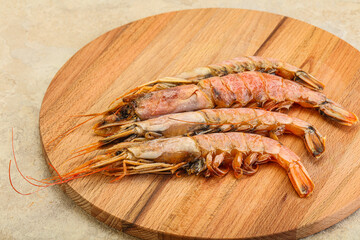 Tasty big Langoustine over the board