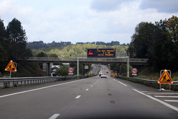 Travaux sur l'autoroute