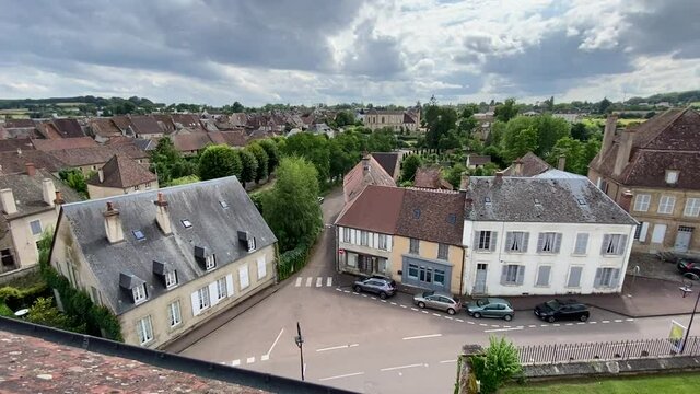 Village de Corbigny, vue a&eacute;rienne, Bourgogne
