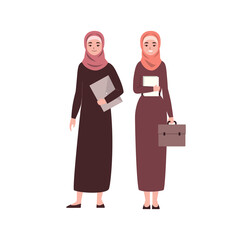 Portrait of business modern muslim women