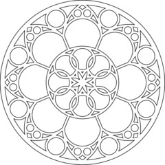 Rose Window, Fig. 25, round 1, base, round 1, framework