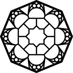 Rose Window, Fig. 25, octagonal 1, base, triangular 2