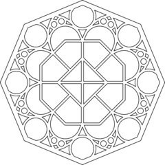 Rose Window, Fig. 25, octagonal 2, base, round 1, framework
