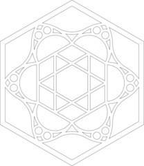 Rose Window, Fig. 25, hexagonal 2, base, half 1, framework