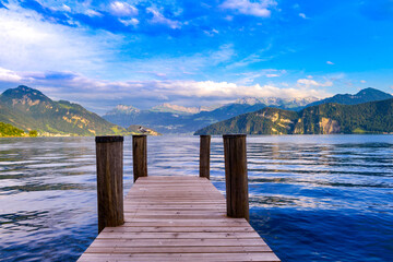 Steg am Vierwaldstättersee / Schweiz