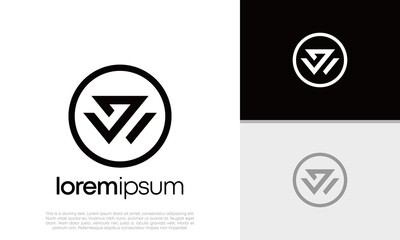 Initials W logo design. Initial Letter Logo. 