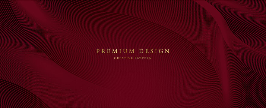 Premium background design with diagonal line pattern in maroon colour. Vector horizontal template for business banner, formal invitation, luxury voucher, prestigious gift certificate