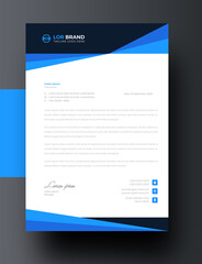 corporate modern business  letterhead design template with blue color. creative modern letter head design template for your project. letterhead, letter head, simple  business letterhead design.