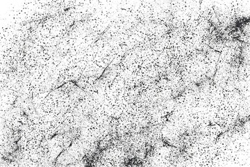 Dark Messy Dust Overlay Distress Background. Easy To Create Abstract Dotted, Scratched, Vintage Effect With Noise And Grain