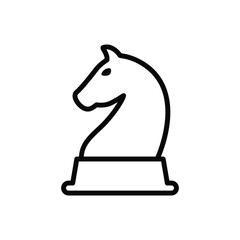 Chess strategy icon vector graphic illustration