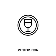 Bar vector icon. Modern, simple flat vector illustration for website or mobile app.Bar and wine glass symbol, logo illustration. Pixel perfect vector graphics	