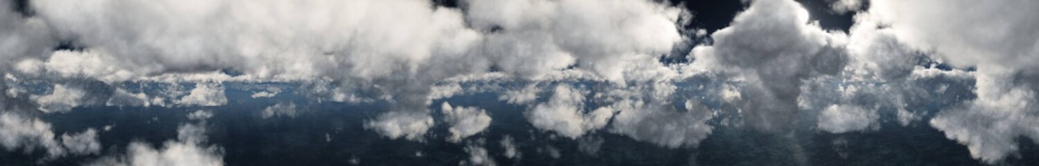 Clouds, among the clouds, banner of clouds, 3d rendering