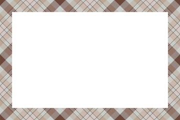 Vintage frame vector. Scottish border pattern retro style. Tartan plaid ornament.