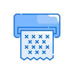 Foil  vector blue colours icon style illustration. EPS 10 file