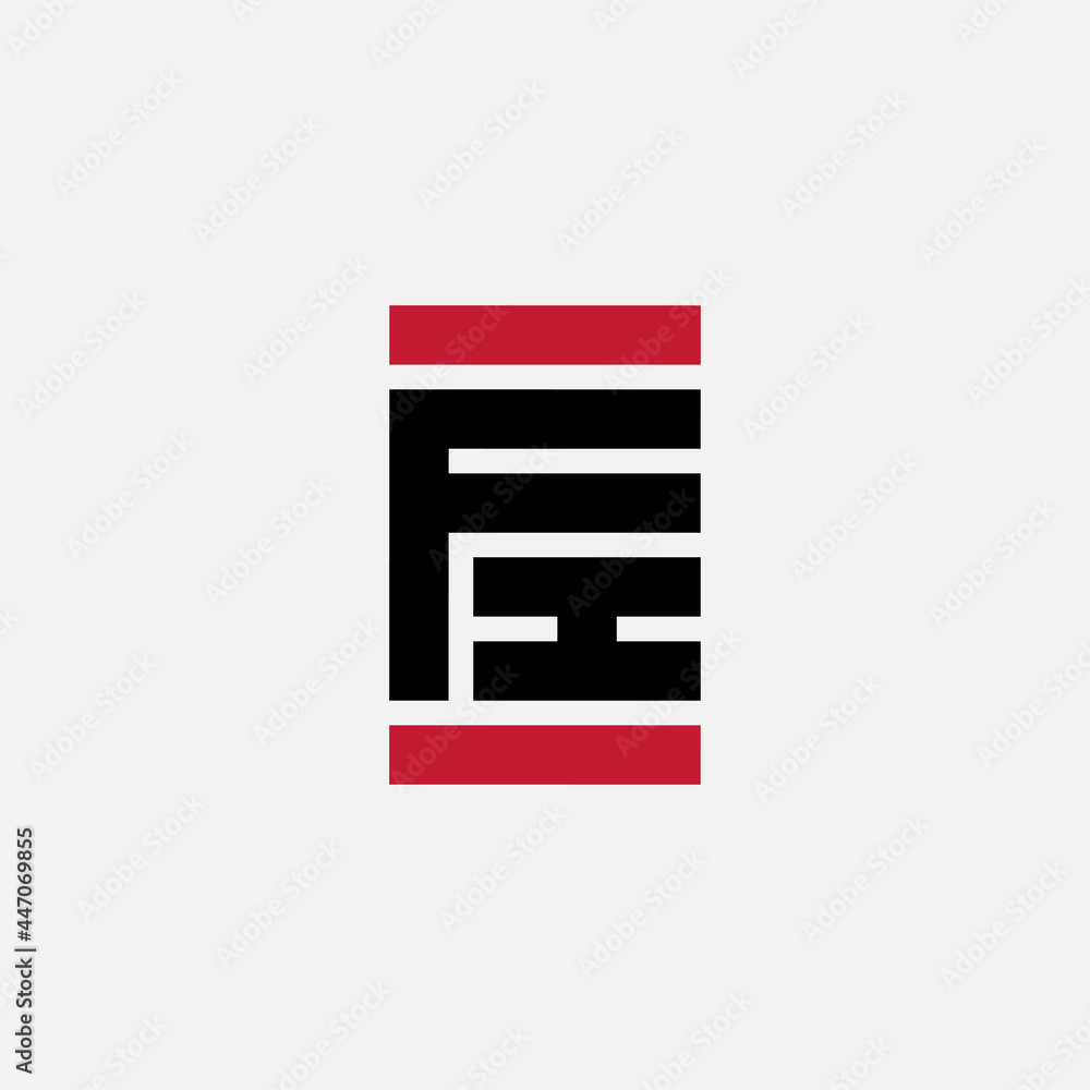 Poster f and i - initials or logo. fi - vector design element or icon. if - initials, monogram or logotype.