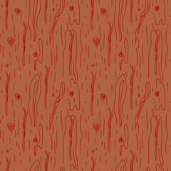 Seamless vector wood pattern in boho style. Autumn textured classic print minimalism hand drawn. Designs for fabric, textiles, social media, clothing, web, wrapping paper, packaging, scrapbooking