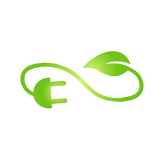 Eco green leaf icon Bio nature green eco symbol for web and business