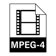 Obraz premium Modern flat design of MPEG-4 illustration file icon for web