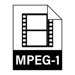 Obraz premium Modern flat design of MPEG-1 illustration file icon for web