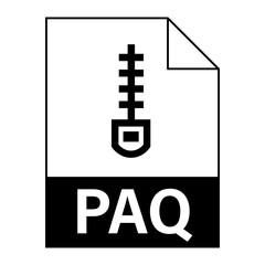 Modern flat design of PAQ archive file icon for web