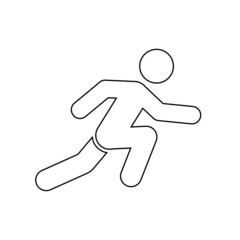 Run man icon People in motion active lifestyle sign