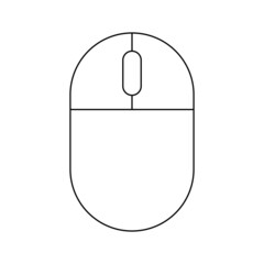 Simple illustration of mouse Personal computer component icon
