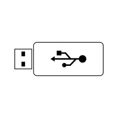 Simple illustration of usb flash drive Personal computer component icon