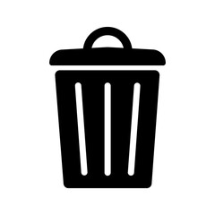 Trashcan simple icon Bio eco symbol for web and business